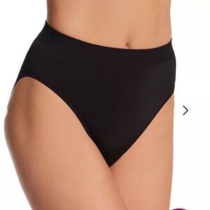 2 Pr Wacoal B Smooth Seamless High Cut Panties 834175 Black Mocha 6M NWOT